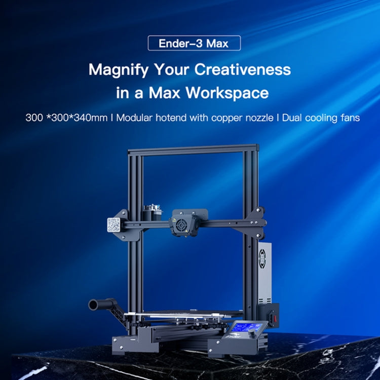 CREALITY Ender-3 Max Smart Sensor Dual Cooling Fans DIY 3D Printer, Print Size : 30 x 30 x 34cm, US Plug - 3D Printer by Creality | Online Shopping UK | buy2fix