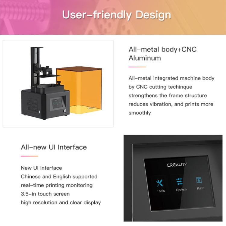 CREALITY LD-002R 2K LCD Screen Resin DIY 3D Printer, Print Size : 11.9 x 6.5 x 16cm, EU Plug - 3D Printer by Creality | Online Shopping UK | buy2fix