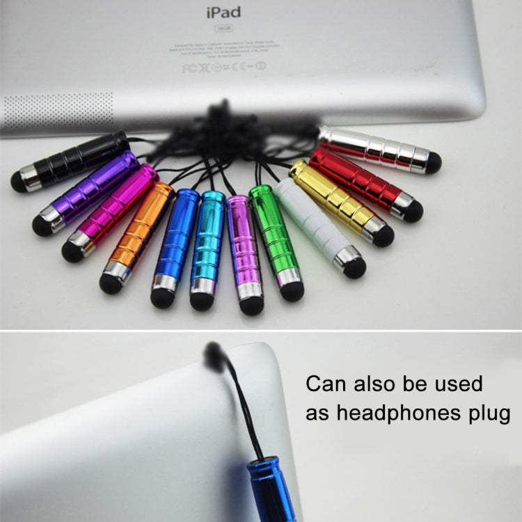 100 PCS 2 in 1 3.5mm Earphone Port Anti-Dust Plug + Capacitive Touch Screen Bullet Stylus Pen TouchPen, For Mobile Phones & Tablets, Size: 4.5 x 0.8 cm, Random Color Delivery - Apple Accessories by buy2fix | Online Shopping UK | buy2fix