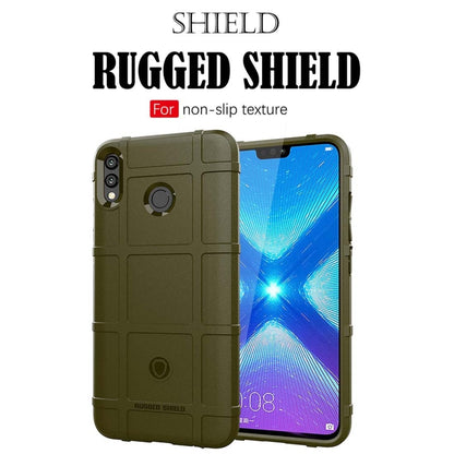 Shockproof Protector Cover Full Coverage Silicone Case for Huawei Honor 8X (Army Green) - Mobile Accessories by buy2fix | Online Shopping UK | buy2fix