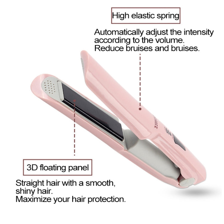 Wireless Mini USB Rechargeable Hair Straightener Hair Curler Double Purpose Hair Splint(Pink) - Hair Curler by buy2fix | Online Shopping UK | buy2fix