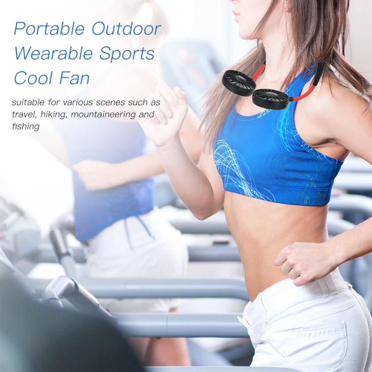 Multi-function Portable Adjustable Wearable Sport Fan(Black) - Consumer Electronics by buy2fix | Online Shopping UK | buy2fix