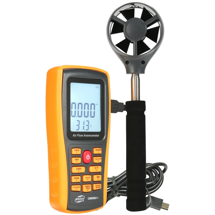 BENETECH GM8902+ LCD Display Digital Digital Anemometer Air Flow Wind Speed Scale Meter - Tachometers & Anemometer by BENETECH | Online Shopping UK | buy2fix