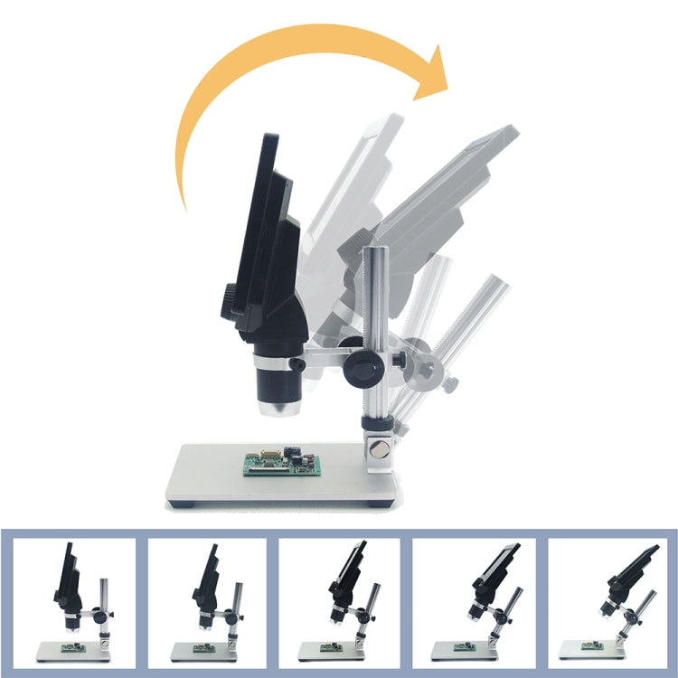 G1200 7 inch LCD Screen 1200X Portable Electronic Digital Desktop Stand Microscope, UK Plug - Digital Microscope by buy2fix | Online Shopping UK | buy2fix