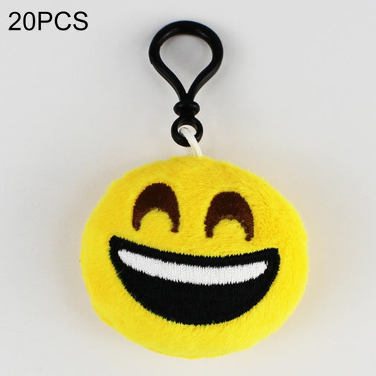 20 PCS Creative Plush Doll Mobile Pendants Gift Cartoon Cute Facial Expression Decorations Keychains with Hook - Key Rings by buy2fix | Online Shopping UK | buy2fix