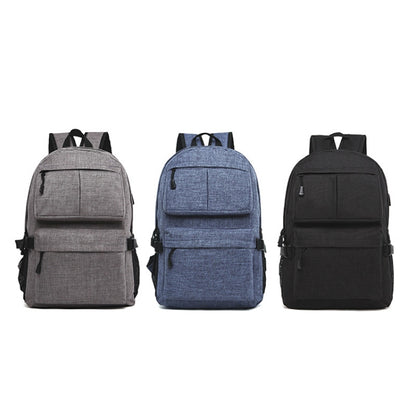 Universal Multi-Function Oxford Cloth Laptop Shoulders Bag Backpack with External USB Charging Port, Size: 46x32x12cm, For 15.6 inch and Below Macbook, Samsung, Lenovo, Sony, DELL Alienware, CHUWI, ASUS, HP(Blue) - Backpack by buy2fix | Online Shopping UK | buy2fix