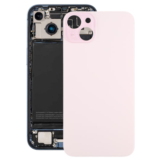For iPhone 15 Plus Glass Battery Back Cover(Pink) -  by buy2fix | Online Shopping UK | buy2fix