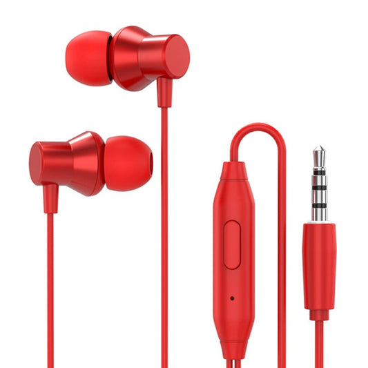Original Lenovo HF130 High Sound Quality Noise Cancelling In-Ear Wired Control Earphone(Red) - In Ear Wired Earphone by Lenovo | Online Shopping UK | buy2fix