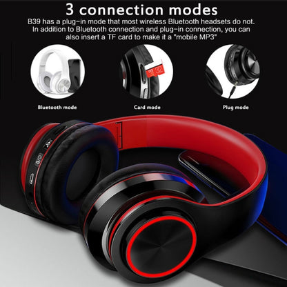 B39 Wireless Bluetooth V5.0 Headset (Red) - Headset & Headphone by buy2fix | Online Shopping UK | buy2fix