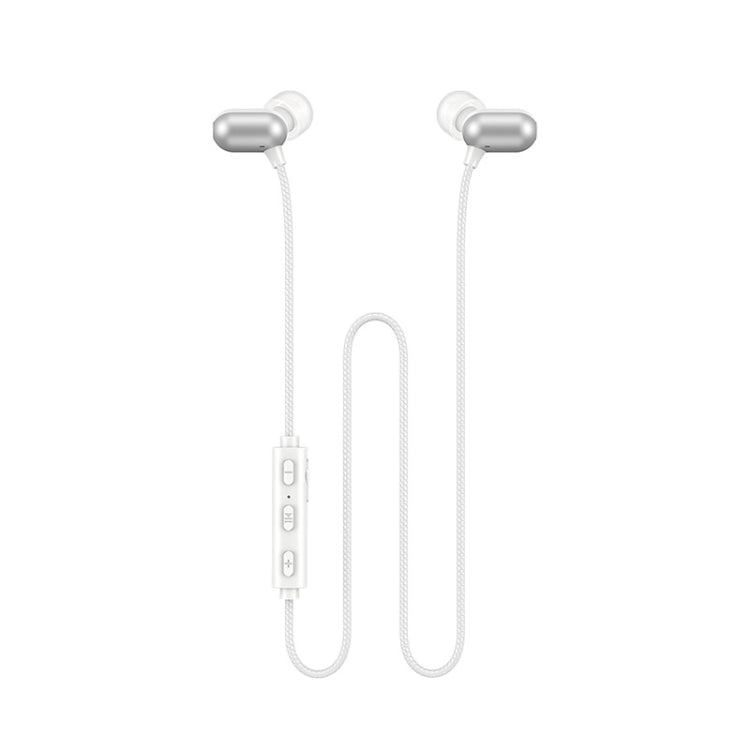 REMAX RB-S11 Lotune Series Wireless Metal Powerbears V5.0 Bluetooth Earphone (White) - Neck-mounted Earphone by REMAX | Online Shopping UK | buy2fix