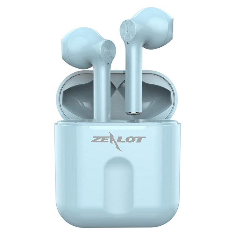 ZEALOT T2 Bluetooth 5.0 TWS Wireless Bluetooth Earphone with Charging Box, Support Touch & Call & Power Display(Blue) - TWS Earphone by ZEALOT | Online Shopping UK | buy2fix