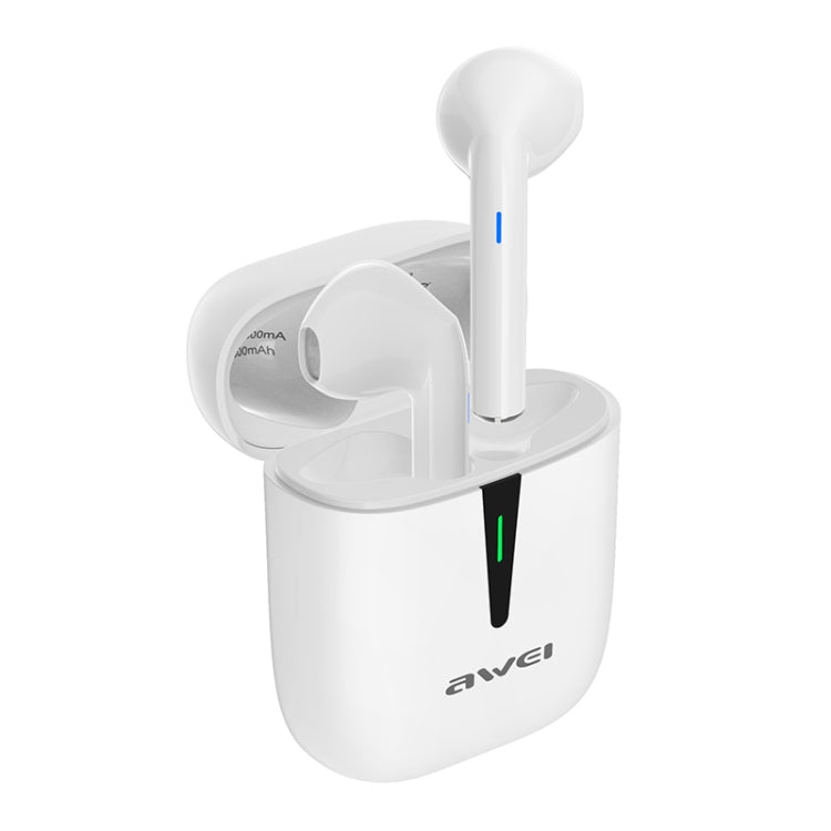 awei T21 Bluetooth V5.0 Ture Wireless Sports TWS Headset with Charging Case (White) - TWS Earphone by awei | Online Shopping UK | buy2fix