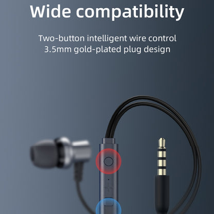 JOYROOM JR-EL115 Metal In-ear Wired Control Earphone (Grey) - In Ear Wired Earphone by JOYROOM | Online Shopping UK | buy2fix