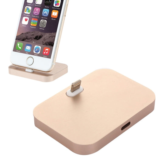 8 Pin Stouch Aluminum Desktop Station Dock Charger for iPhone(Gold) - USB Charger by buy2fix | Online Shopping UK | buy2fix