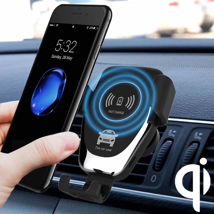 C6 Gravity Induction Car Qi Wireless Charger Fast Charging Air Vent Phone Holder(Black) - Car Holders by buy2fix | Online Shopping UK | buy2fix