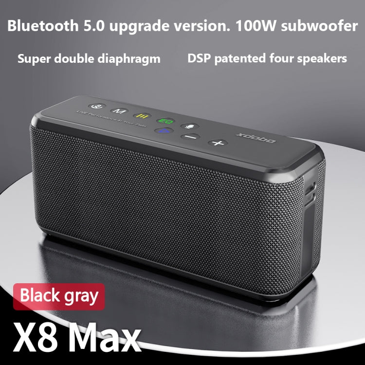 XDOBO X8 Max 100W Wireless Bluetooth Speaker Outdoor Subwoofer Support TWS & TF Card & U Disk - Desktop Speaker by XDOBO | Online Shopping UK | buy2fix