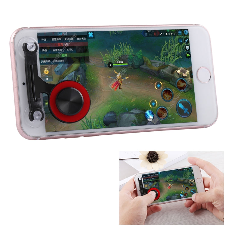 Q9 Direct Mobile Games Joystick Artifact Hand Travel Button Sucker for iPhone, Android Phone, Tablet(Red) - Handle Shooter by buy2fix | Online Shopping UK | buy2fix