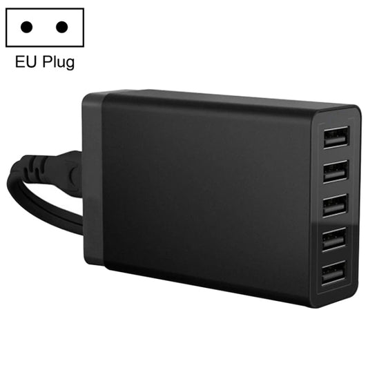 XBX09 40W 5V 8A 5 USB Ports Quick Charger Travel Charger, EU Plug(EU Plug) - Multifunction Charger by buy2fix | Online Shopping UK | buy2fix