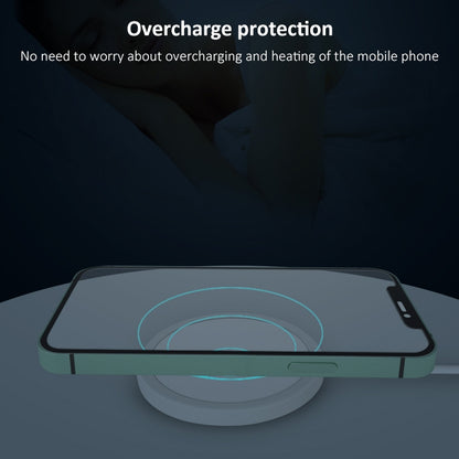 OJD-63 15W Aluminum Alloy Style Round Magsafe Magnetic Wireless Charger for iPhone 12 Series - Apple Accessories by buy2fix | Online Shopping UK | buy2fix