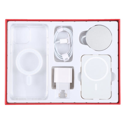 5 in 1 Data Cable + Travel Charger + Wired / Wireless MagSafe Magnetic Wireless Charger + MagSafe Magnetic Phone Case Digital Gift Box Set for iPhone 12, EU Plug(Red) - Apple Accessories by buy2fix | Online Shopping UK | buy2fix