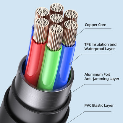 USAMS US-SJ597 Jelly Series USB to Micro USB Two-Color Data Cable, Cable Length: 1m (Black) -  by USAMS | Online Shopping UK | buy2fix