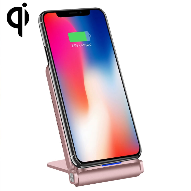 Q200 5W ABS + PC Fast Charging Qi Wireless Fold Charger Pad(Rose Gold) - Apple Accessories by buy2fix | Online Shopping UK | buy2fix