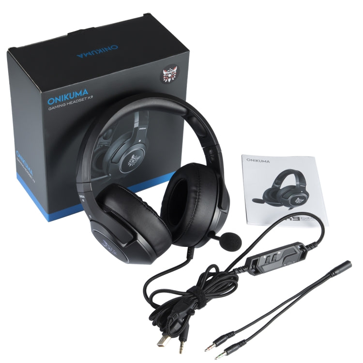 ONIKUMA K9 Single Plug RGB Adjustable Gaming Headphone with Microphone(Black) - Multimedia Headset by ONIKUMA | Online Shopping UK | buy2fix