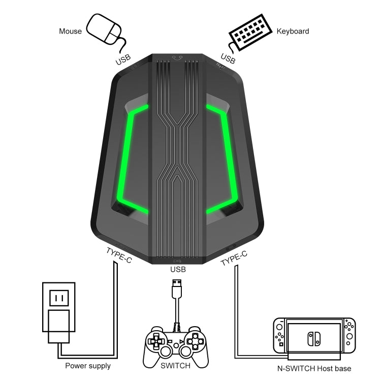 HXSJ P6 Keyboard Mouse Converter -  by HXSJ | Online Shopping UK | buy2fix