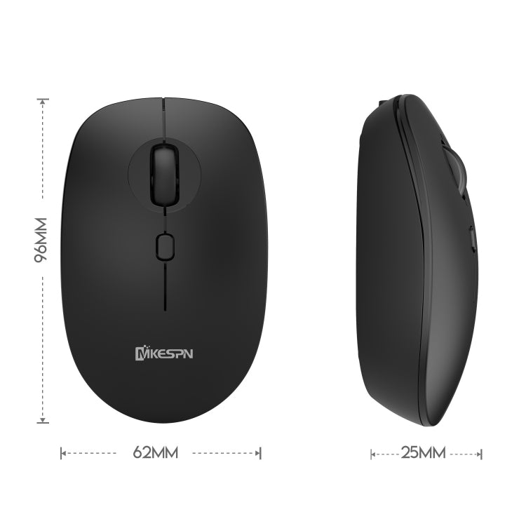 MKESPN 859 2.4G+BT5.0+BT3.0 Three Modes Wireless Mouse (Black) - Wireless Mice by MKESPN | Online Shopping UK | buy2fix
