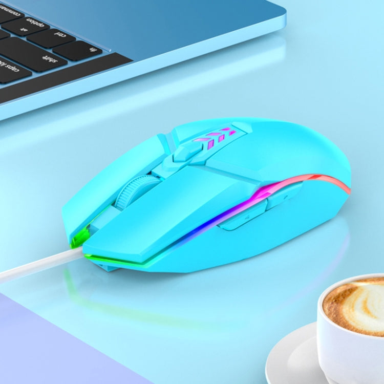 S700 Colorful Light USB Wired Office Gaming Mouse (Blue) - Wired Mice by buy2fix | Online Shopping UK | buy2fix