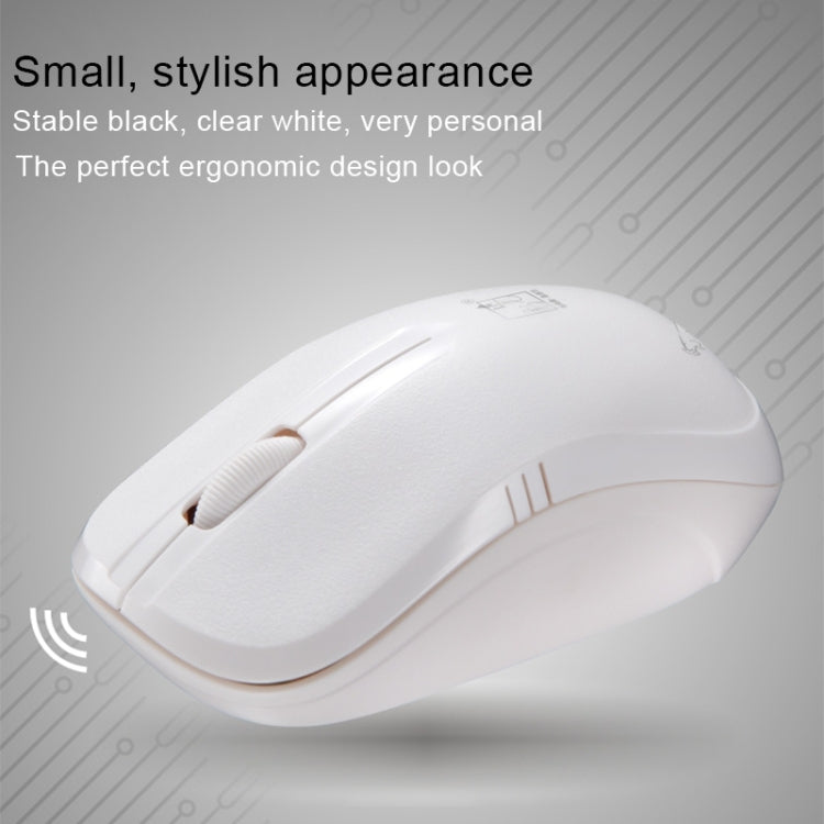 ZGB 101B 2.4GHz 1600 DPI Professional Commercial Wireless Optical Mouse Mute Silent Click Mini Noiseless Mice for Laptop, PC, Wireless Distance: 30m(White) - Wireless Mice by buy2fix | Online Shopping UK | buy2fix