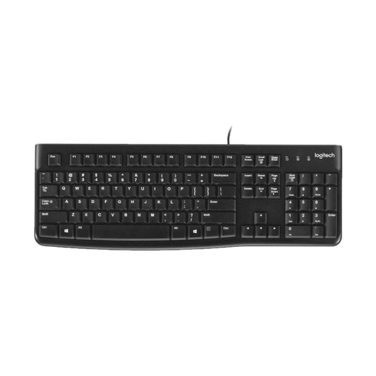 Logitech K120 USB Waterproof Splash Wired Keyboard for Desktop Computers / Laptops(Black) - Wired Keyboard by Logitech | Online Shopping UK | buy2fix