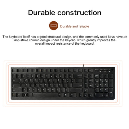 Lenovo K5819 Office Simple Ultra-thin Wired Keyboard (Black) - Wired Keyboard by Lenovo | Online Shopping UK | buy2fix