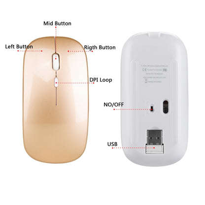 HXSJ M80 2.4GHz Wireless 1600DPI Three-speed Adjustable Optical Mute Mouse (Grey) - Wireless Mice by HXSJ | Online Shopping UK | buy2fix