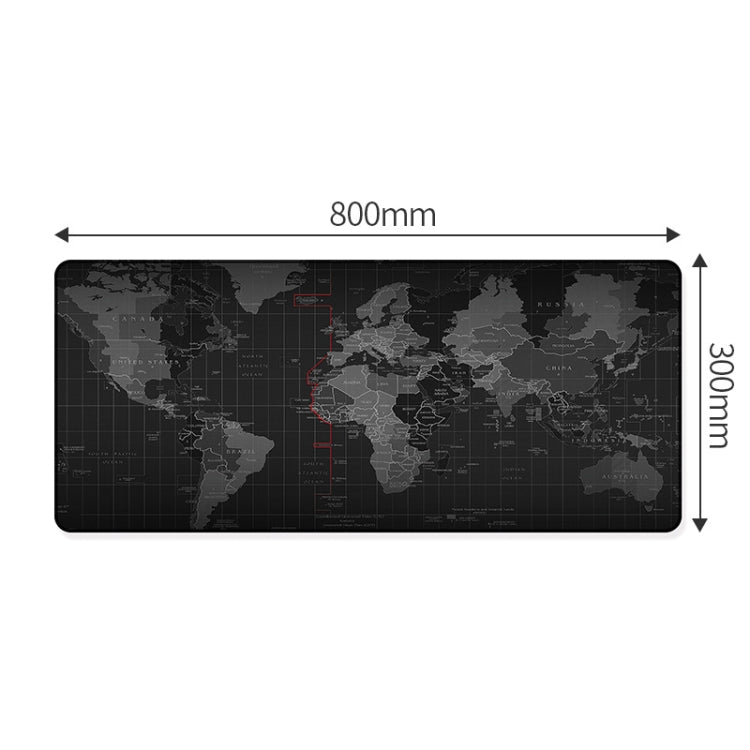 YINDIAO Large Rubber Mouse Pad Anti-skid Gaming Office Desk Pad Keyboard Mat, Size: 800x300mm (World Map) - Computer & Networking by YINDIAO | Online Shopping UK | buy2fix