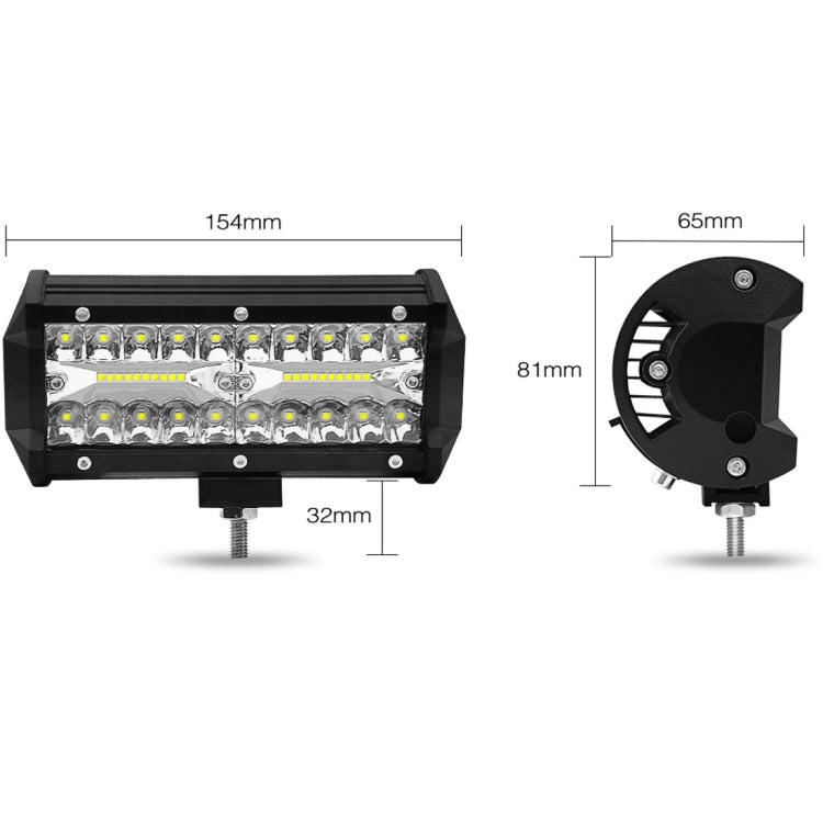 7 inch 30W 3000LM 6000K LED Strip Lamp Working Refit Off-road Vehicle Roof Strip Light - In Car by buy2fix | Online Shopping UK | buy2fix