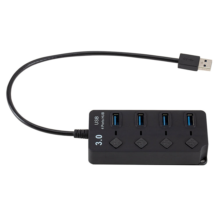 4 Ports USB 3.0 Hi Speed Multi Hub Expansion with Switch for PC & Laptop - USB 3.0 HUB by buy2fix | Online Shopping UK | buy2fix