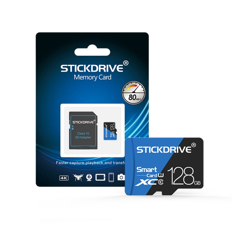 STICKDRIVE 128GB High Speed U3 Blue and Black TF(Micro SD) Memory Card - Micro SD Card by STICKDRIVE | Online Shopping UK | buy2fix