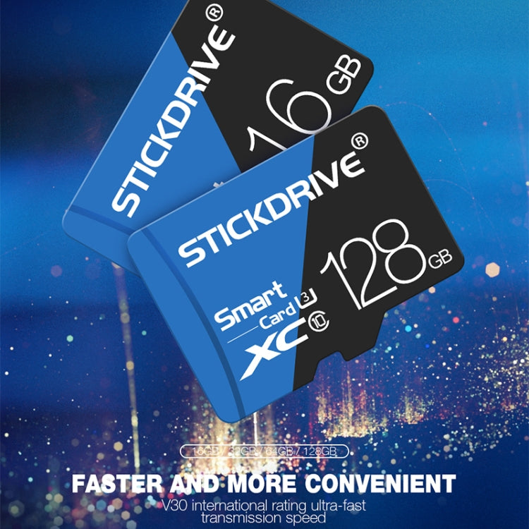 STICKDRIVE 128GB High Speed U3 Blue and Black TF(Micro SD) Memory Card - Micro SD Card by STICKDRIVE | Online Shopping UK | buy2fix