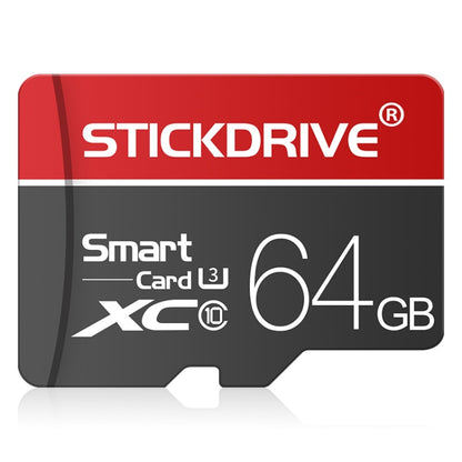 STICKDRIVE 64GB U3 White Line Red and Black TF(Micro SD) Memory Card - Micro SD Card by STICKDRIVE | Online Shopping UK | buy2fix