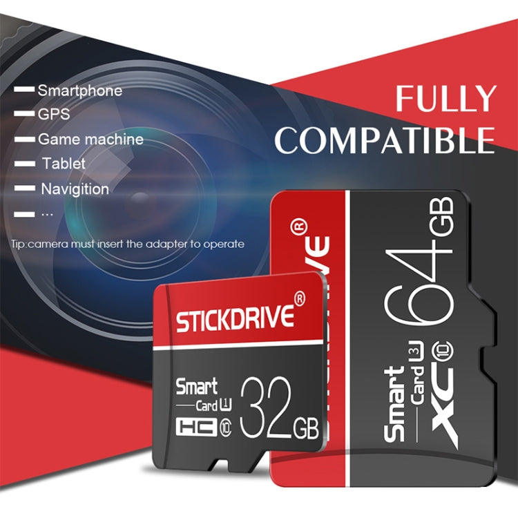 STICKDRIVE 64GB U3 White Line Red and Black TF(Micro SD) Memory Card - Micro SD Card by STICKDRIVE | Online Shopping UK | buy2fix