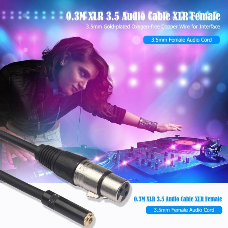 TC227K18-03 3.5mm Female to XLR Female Audio Cable, Length: 0.3m - Consumer Electronics by buy2fix | Online Shopping UK | buy2fix