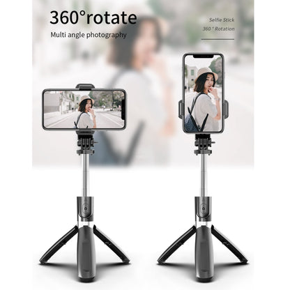 L02 100cm Multi-function Adjustable Bluetooth Self-timer Pole Tripod Selfie Stick (Black) - Consumer Electronics by buy2fix | Online Shopping UK | buy2fix