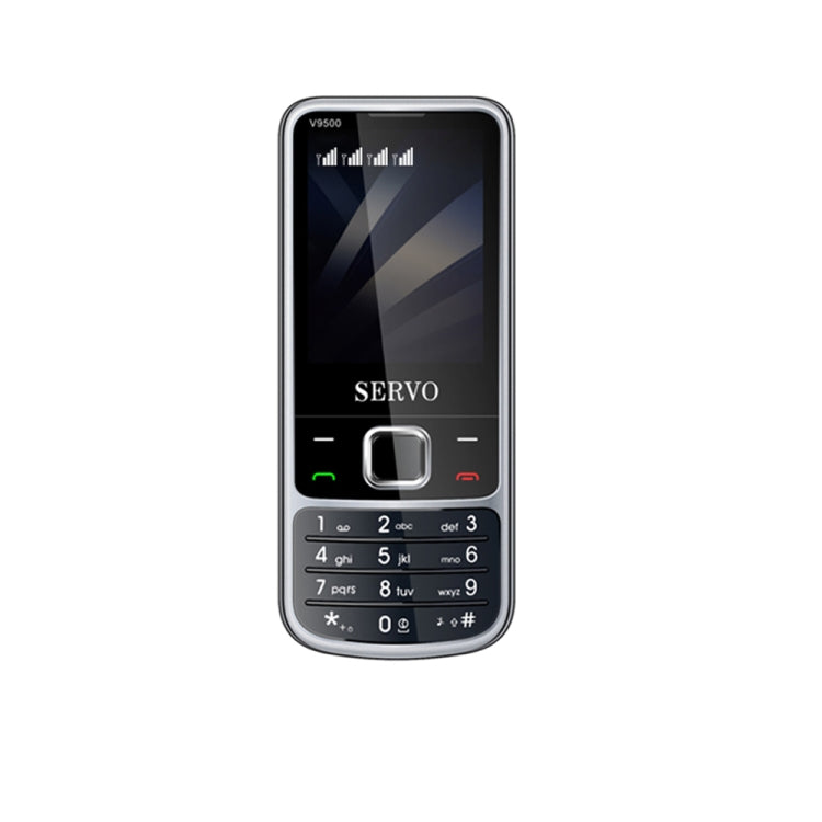 SERVO V9500 Mobile Phone, English Key, 2.4 inch, Spredtrum SC6531CA, 21 Keys, Support Bluetooth, FM, Magic Sound, Flashlight, GSM, Quad SIM(Black) - SERVO by SERVO | Online Shopping UK | buy2fix