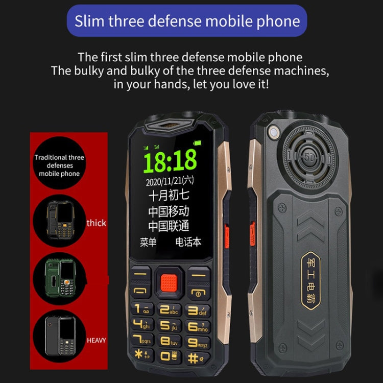 K1 Triple Proofing Elder Phone, Waterproof Shockproof Dustproof, 4800mAh Battery, 2.4 inch, 21 Keys, Bluetooth, LED Flashlight, FM, SOS, Dual SIM, Network: 2G (Black) - Others by buy2fix | Online Shopping UK | buy2fix