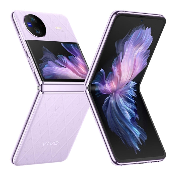 vivo X Flip 5G, 50MP Camera, 12GB+512GB, Dual Back Cameras, Side Fingerprint Identification, 4400mAh Battery, 6.74 inch + 3.0 inch Android 13.0 OriginOS 3 Qualcomm Snapdragon 8+ Gen1 Octa Core up to 3.0GHz, NFC, OTG, Network: 5G (Purple) - vivo by vivo | Online Shopping UK | buy2fix