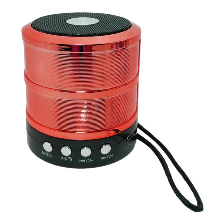 WS-887 Bluetooth Speaker with Lanyard, Support Hands-free Call & FM & U Disk & TF Card & AUX(Red) - Mini Speaker by buy2fix | Online Shopping UK | buy2fix