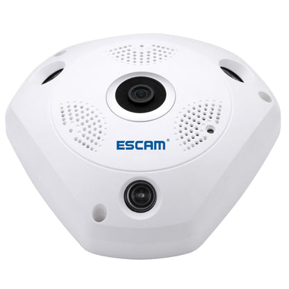 ESCAM Shark QP180 960P 360 Degrees Fisheye Lens 1.3MP WiFi IP Camera, Support Motion Detection / Night Vision, IR Distance: 10m - 360 Degree Camera by ESCAM | Online Shopping UK | buy2fix