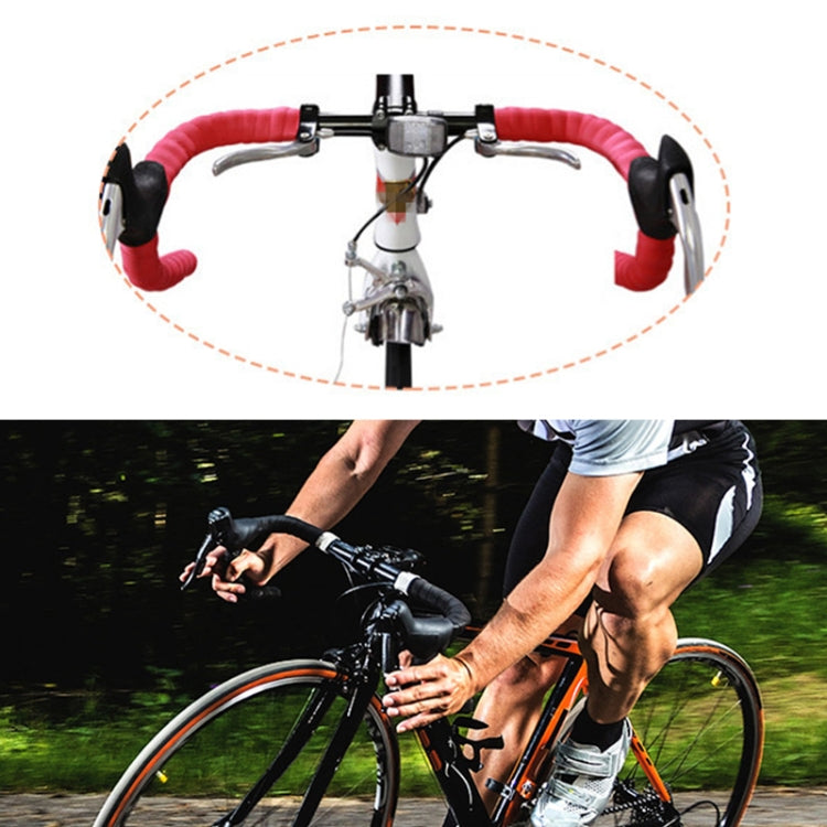 1 Pair TOSEEK New Cycling Road Bike Sports Bicycle Cork Handlebar Tape Wrap + 2 Bar Plug(Red) - Outdoor & Sports by TOSEEK | Online Shopping UK | buy2fix