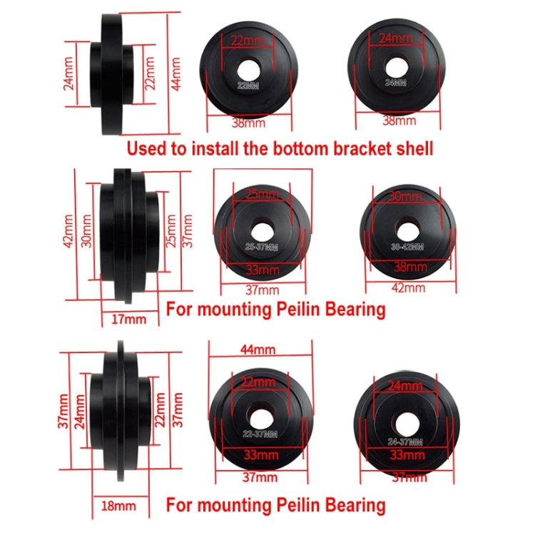 BIKERSAY BT040S3 Bicycle Press-in Type Axis Bracket Static Installation Removal Tool Set, Simple Edition - Outdoor & Sports by BIKERSAY | Online Shopping UK | buy2fix